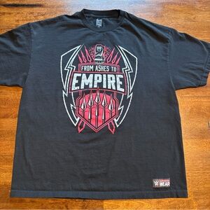 Roman Reigns Shirt Mens XXL Black WWE Wrestling From Ashes To Empire Graphic Tee